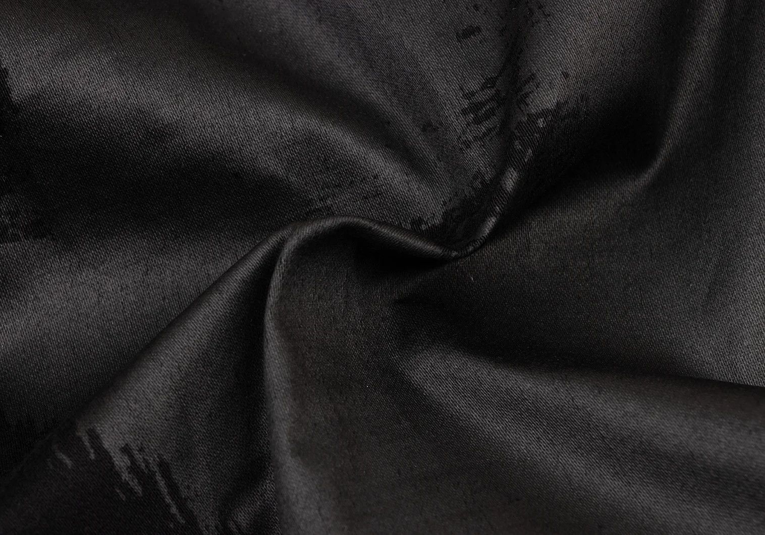 Coated Cotton Stretch Pants in Black Size 46