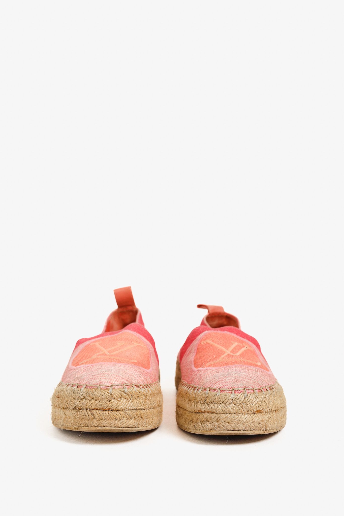 Louis Vuitton Louis Vuitton Pink Shore Embroidered-Logo Espadrilles Size US 7.5 / IT 37.5 - 3 Thumbnail