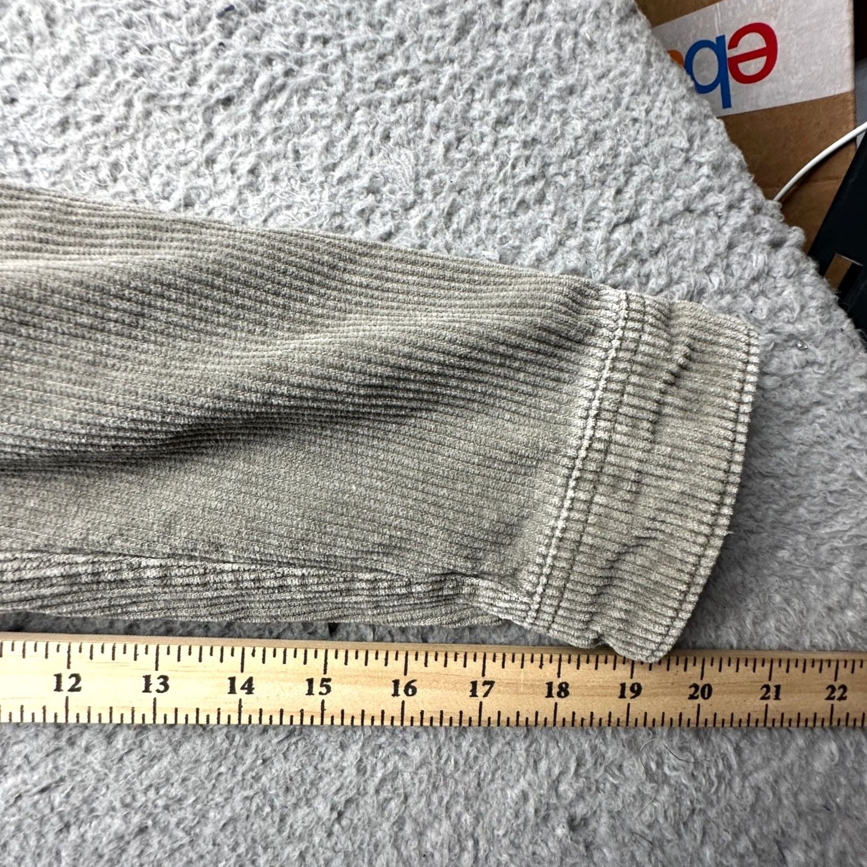 Abercrombie & Fitch Abercrombie & Fitch Corduroy Long Sleeve Button Up Shirt Mens MT Gray Size US M / EU 48-50 / 2 - 6 Thumbnail