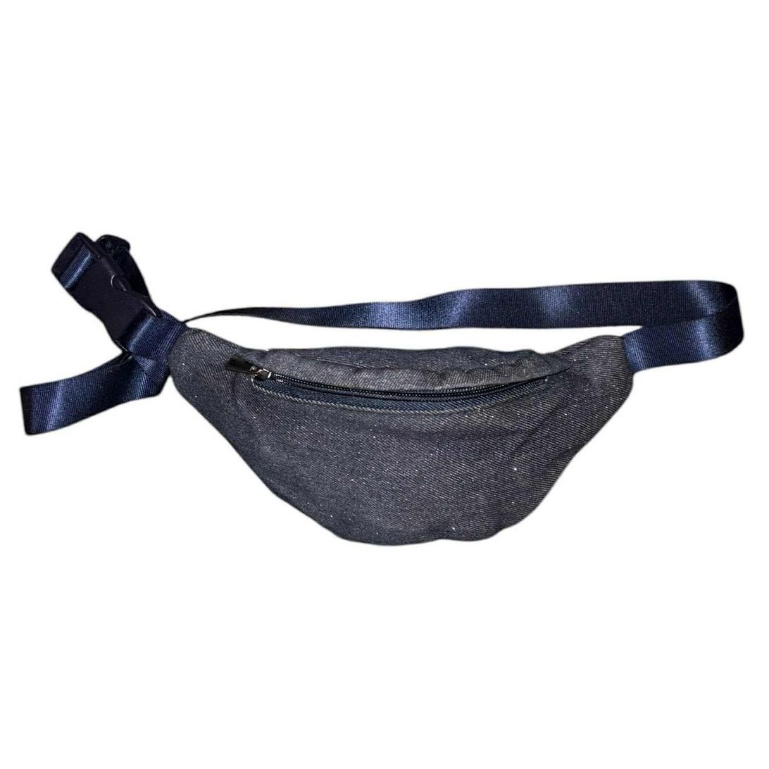 Other Y2K Sparkle Glitter Blue Denim Waist Fanny Pack Adjustable Size ONE SIZE - 1 Thumbnail