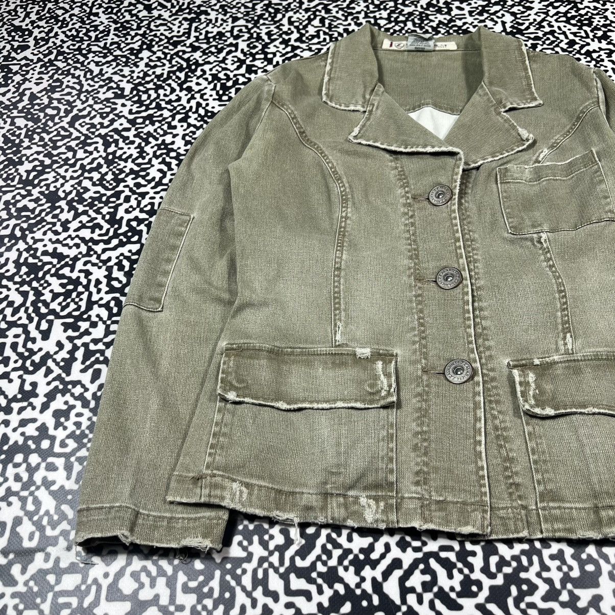Japanese Brand Vintage Y2K Z Cavaricci Military Distressed Blazer Japanese Size S / US 4 / IT 40 - 12 Thumbnail