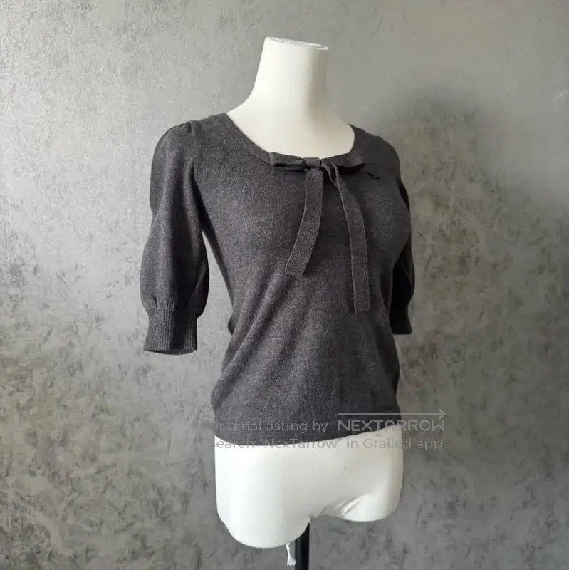 Burberry Burberry Gray Wool Short Sleeve Top. Size M / US 6-8 / IT 42-44 - 6 Thumbnail