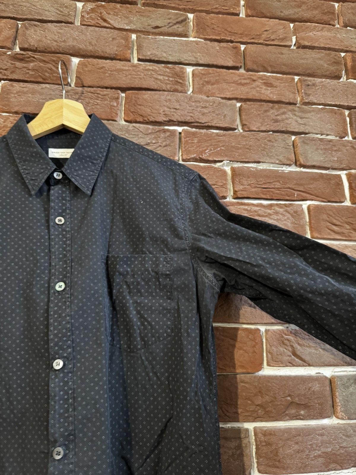 Dries Van Noten Vintage Dries Van Noten Designer Shirt Archive 46 navy Size US S / EU 44-46 / 1 - 5 Thumbnail