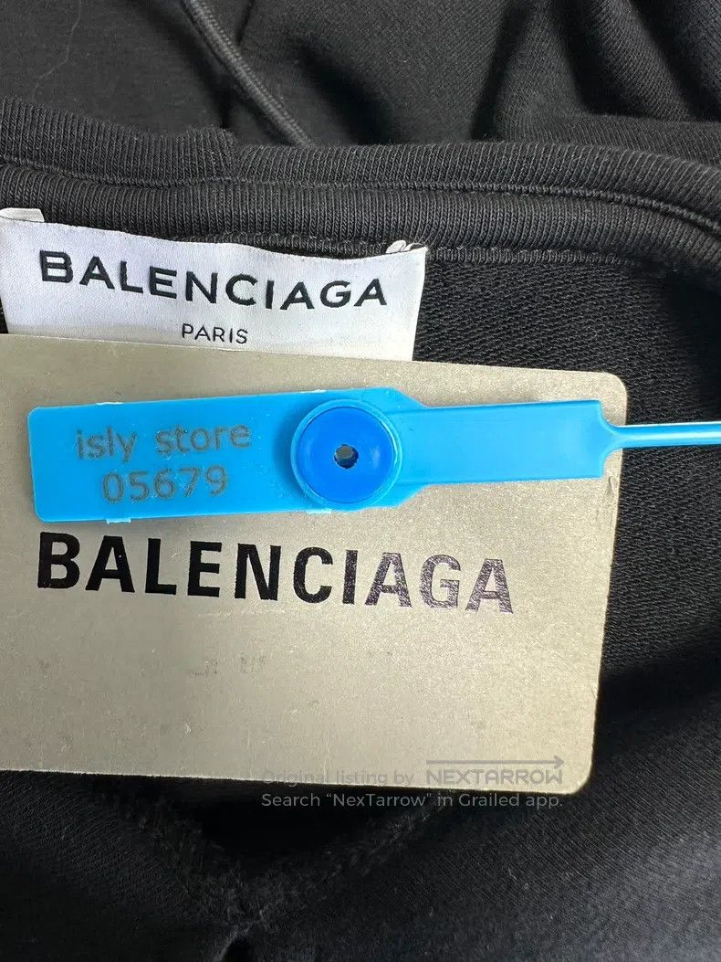 Other Balenciaga Letter Embroidered Hooded Long Sleeve Sweatshir Size US XL / EU 56 / 4 - 4 Thumbnail