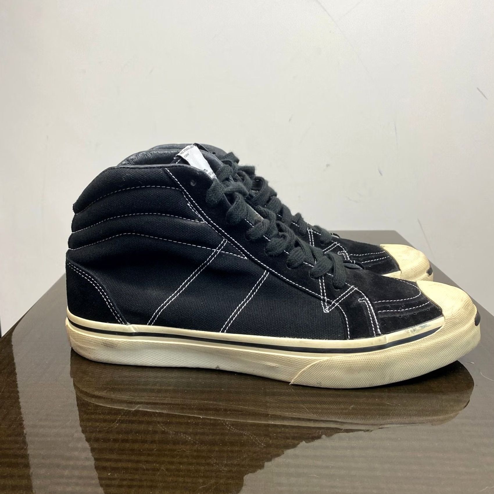 Visvim VINTAGE Visvim Shoes Mens Black Rare Cubism High Top Skate Sneakers Men Size US M / EU 48-50 / 2 - 3 Thumbnail