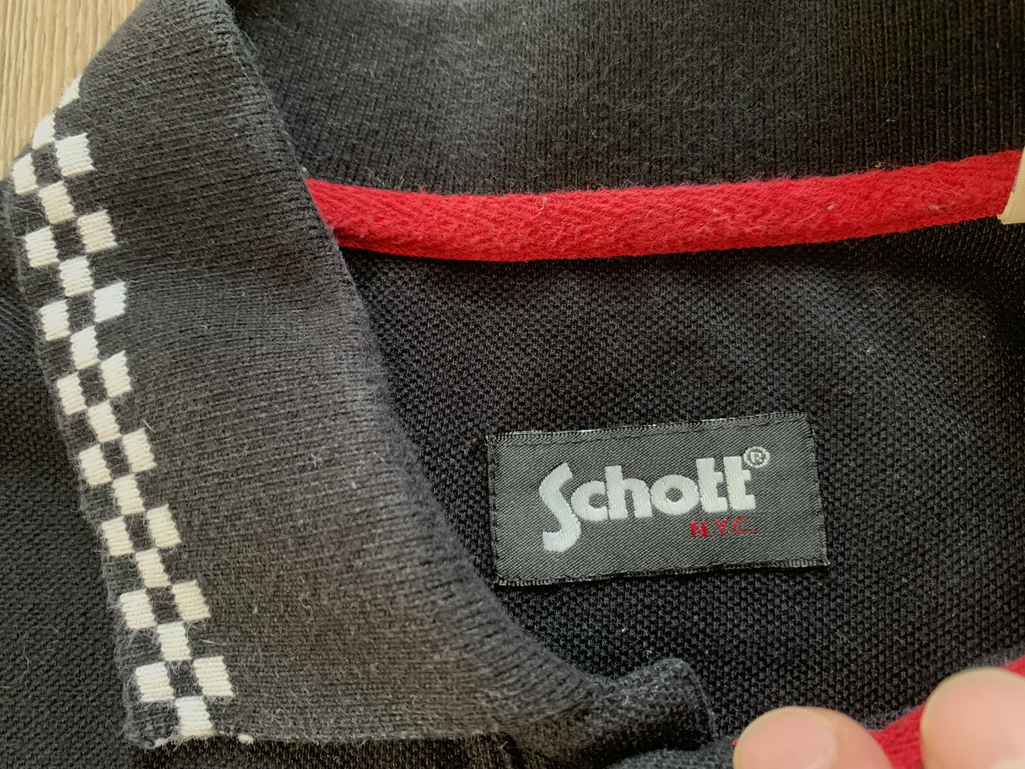Schott Shott Black Cotton Vintage Polo Size US M / EU 48-50 / 2 - 6 Thumbnail