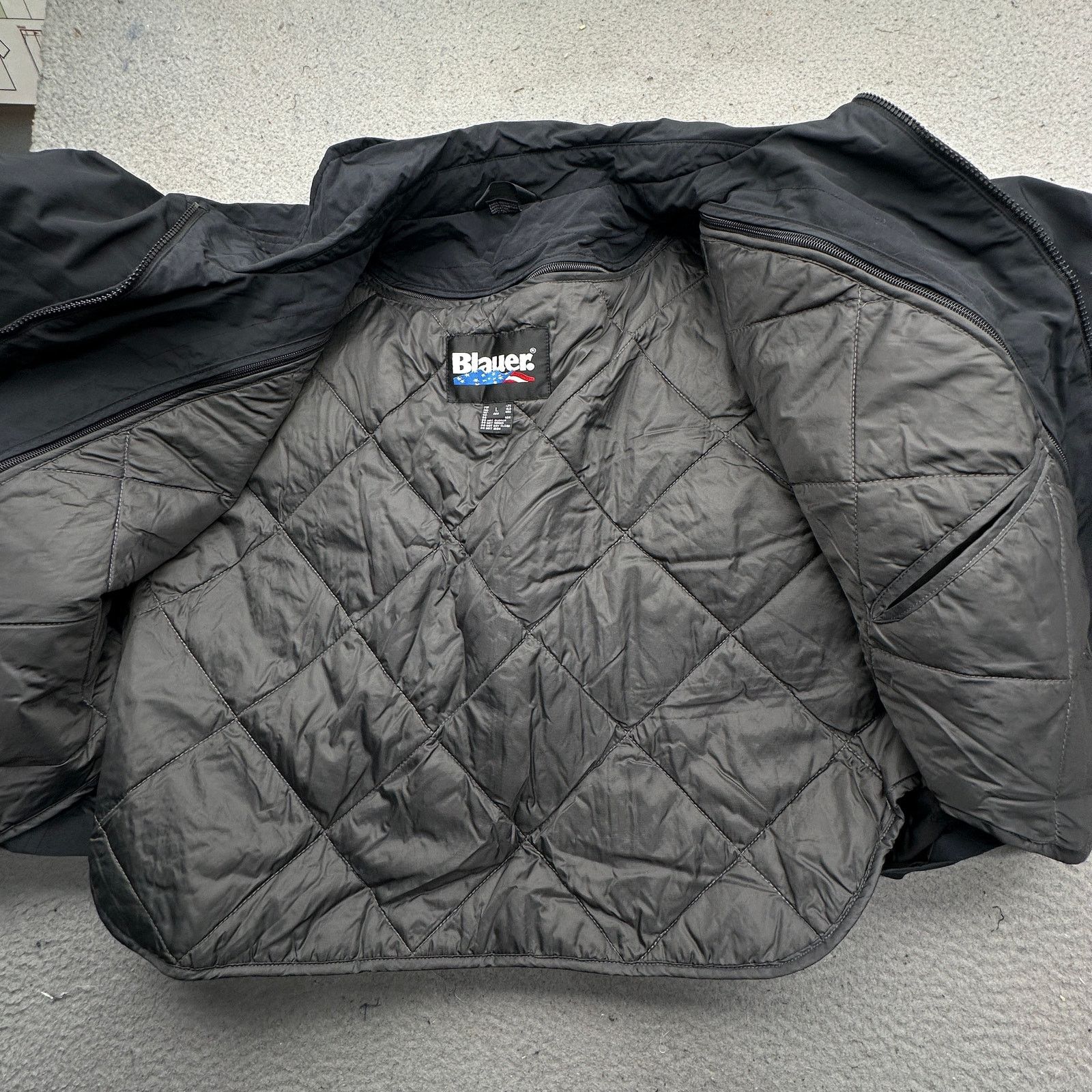 Other Blauer Tactical Nylon Bomber Jacket Medium Black Zip Liner Size US L / EU 52-54 / 3 - 6 Thumbnail