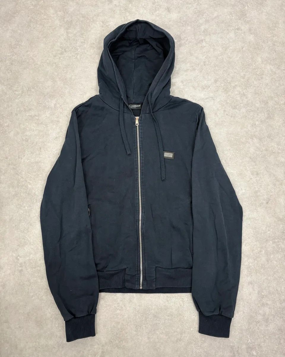 Dolce & Gabbana 2010s Dolce & Gabbana Navy Zip-up Hoodie Size US M / EU 48-50 / 2 - 1 Thumbnail