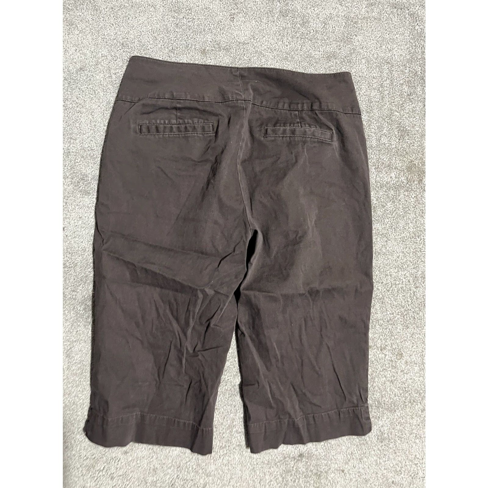 Dockers VINTAGE Dockers Women Capri Pants 10P Mid Rise Stretch Cropped Brown Cotton Spandex Size 32" / US 10 / IT 46 - 3 Thumbnail