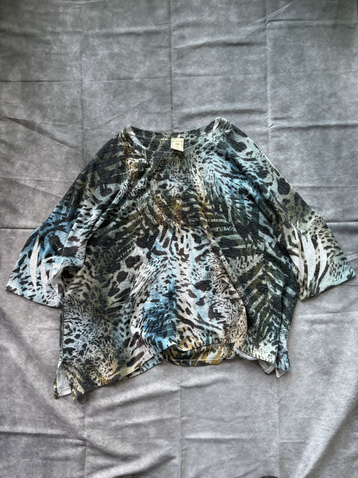 Japanese Brand × Other × Vintage 2000s JPG Style Longsleeve Y2K Vintage Animal Print Trompe L Size M / US 6-8 / IT 42-44 - 2 Thumbnail