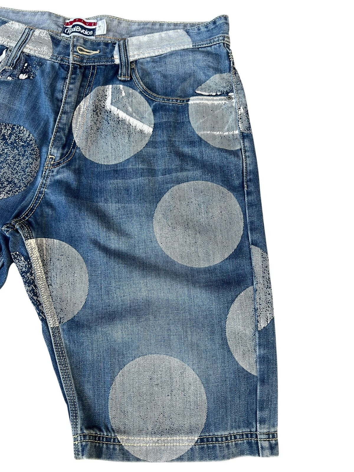 Vintage RealBVoice Japan Huge Dot Denim Short Pant Size US 34 / EU 50 - 9 Thumbnail