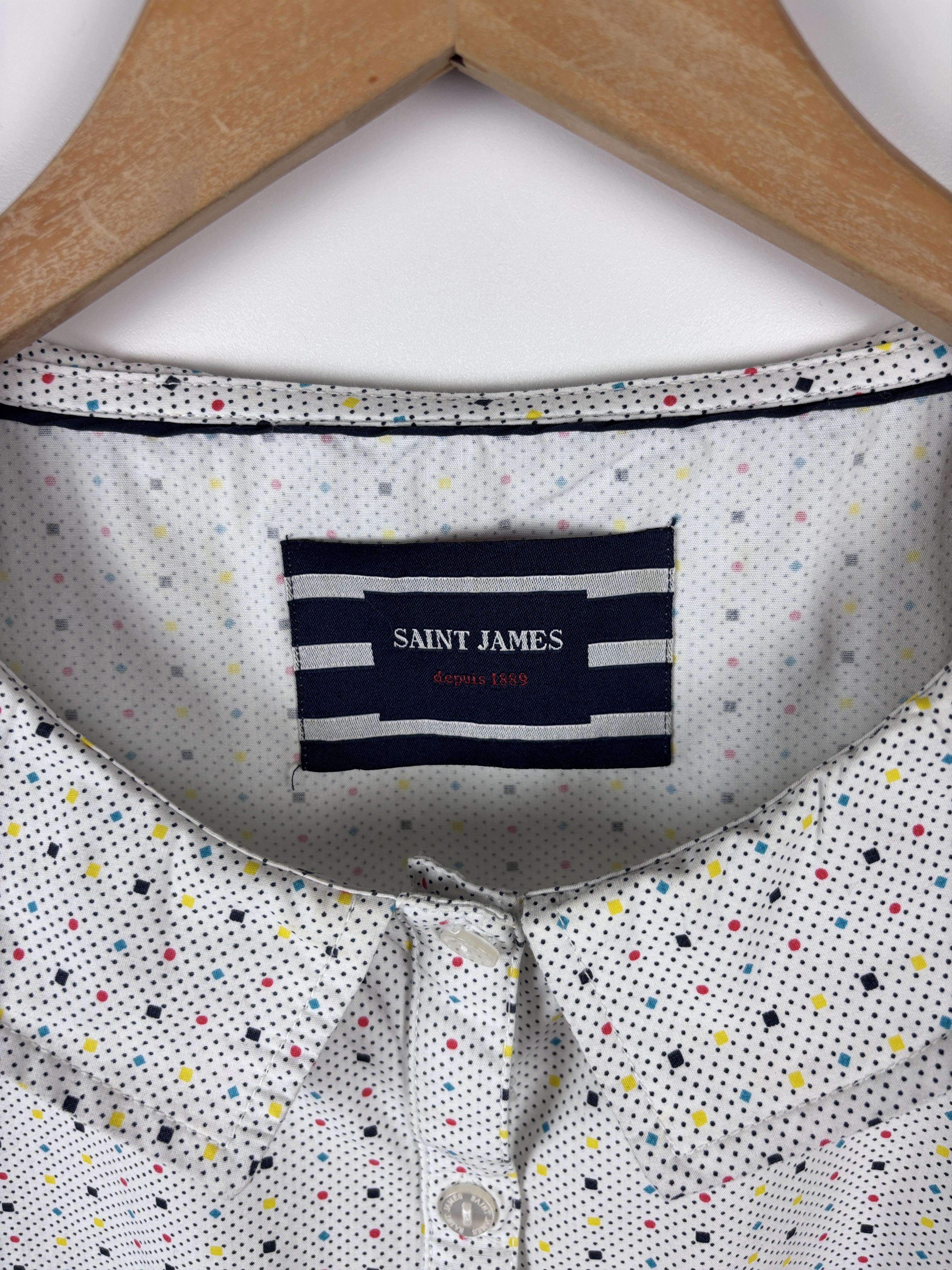 Saint James Saint James Button Up 3/4 Sleeve Shirt Polka Dot US 8 (S) Size M / US 6-8 / IT 42-44 - 4 Thumbnail