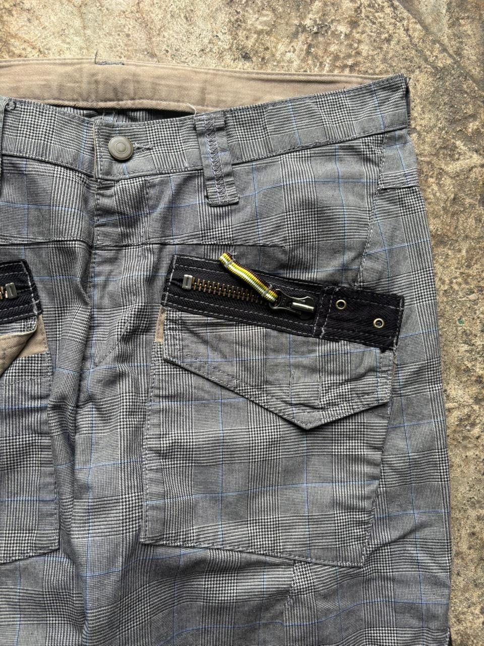 PPFM 2000s PPFM Multi Zipper Side Hybrid Adjustable Plaid Pants Size US 32 / EU 48 - 5 Thumbnail
