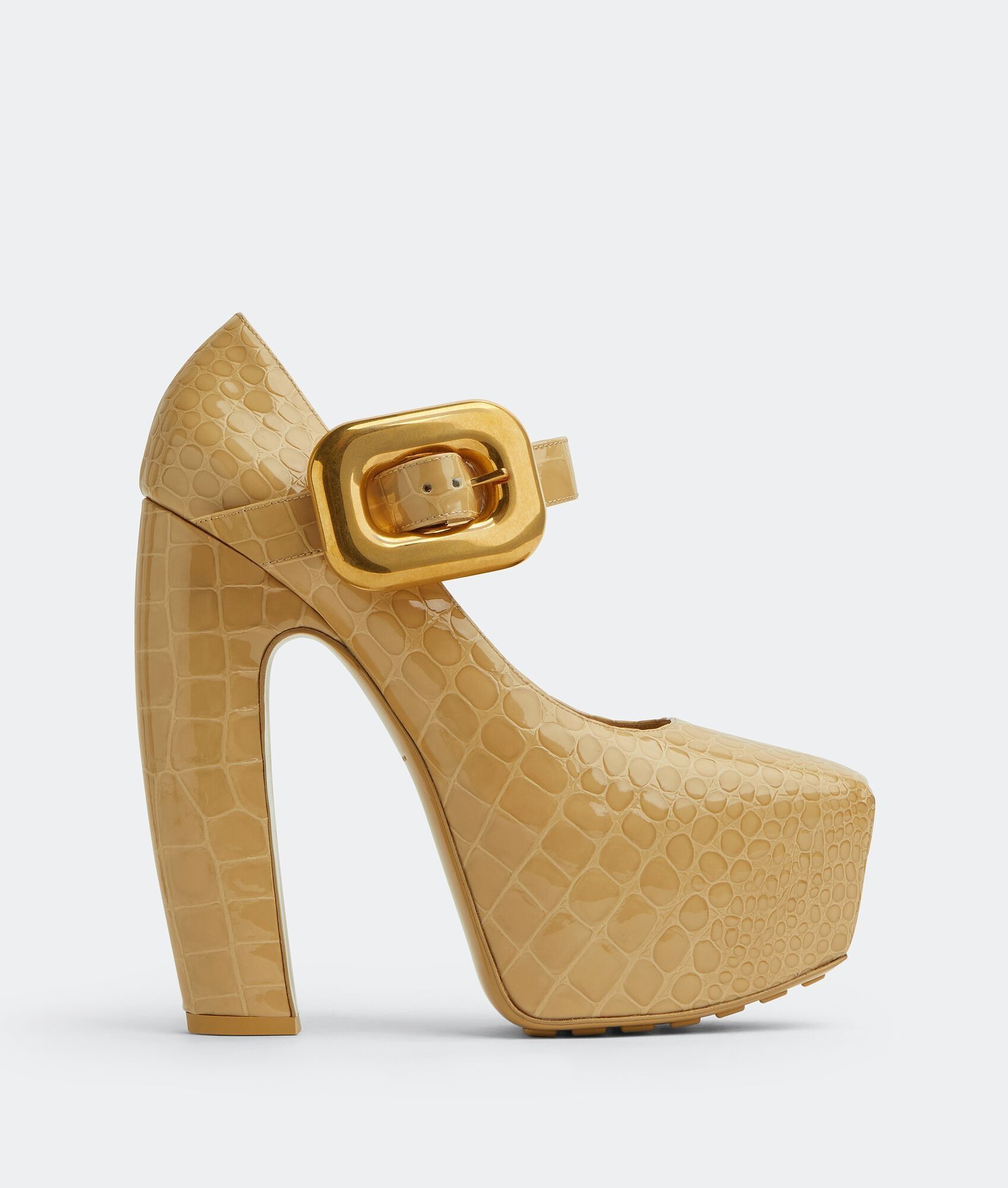 Bottega Veneta Bottega Veneta Mostra Mary-Jane Pump with Buckle in beige Size US 9 / IT 39 - 1 Thumbnail
