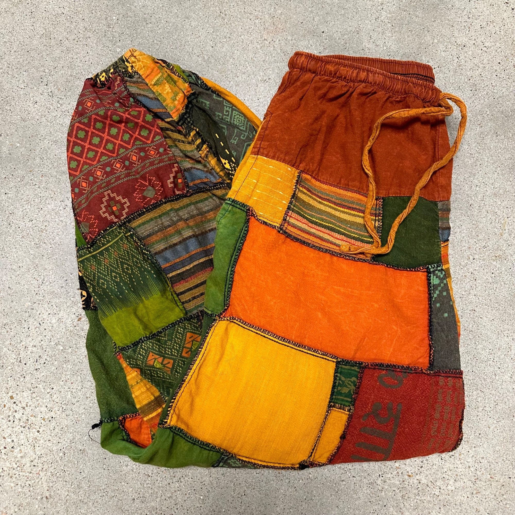 Vintage Vintage Unique Patterned Patchwork Hippie Baggy Pants Size US 30 / EU 46 - 4 Thumbnail
