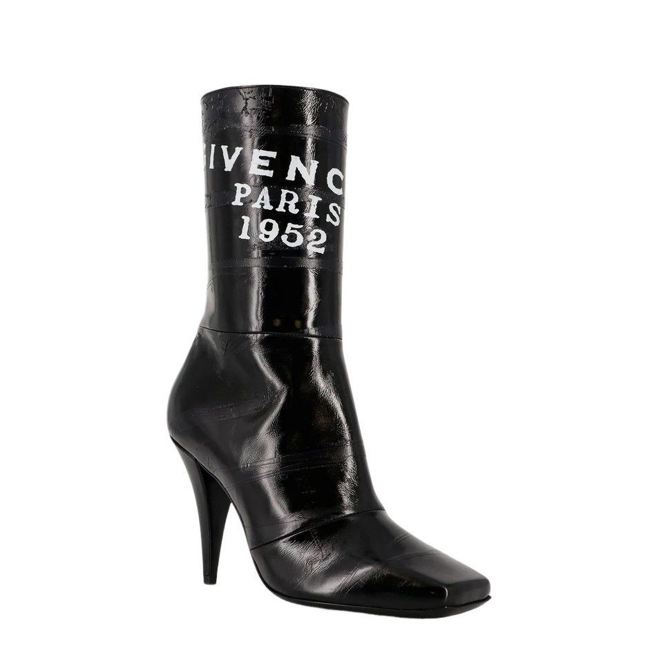 Givenchy GIVENCHY Black Leather 95mm Ankle Boots New & Authentic (Wom Size US 9 / IT 39 - 2 Thumbnail