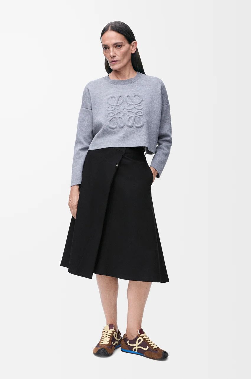 Loewe o1loc1c0525 Deconstructed Skirt in Black Size 26" / US 2 / IT 38 - 2 Thumbnail
