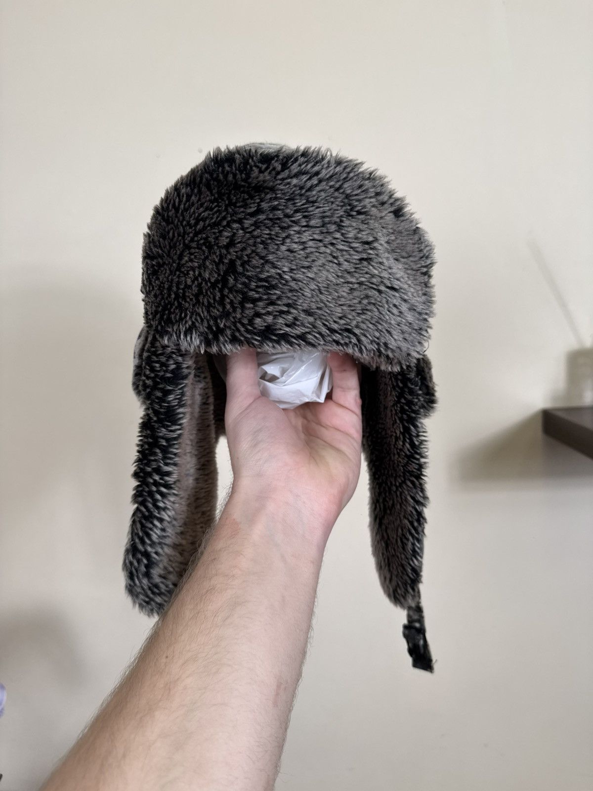 No Fear No Fear Ushanka Mohair Fuzzy Paint Hat Camo Crazy Y2K Winter Size ONE SIZE - 7 Thumbnail