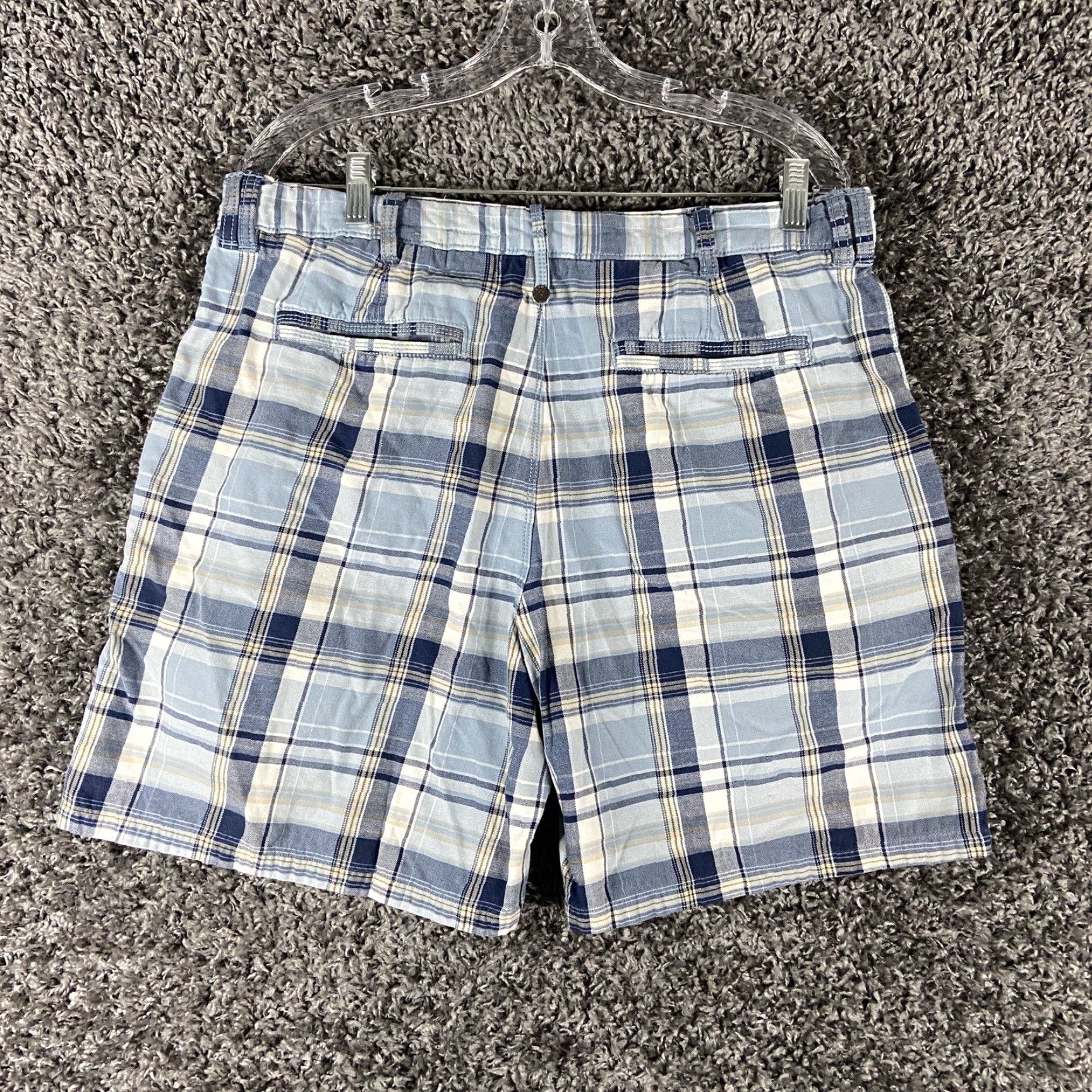 Timberland TIMBERLAND PLAID SHORTS Men 38 Blue White Chino Cotton Regular Season Colorful Size US 38 / EU 54 - 8 Thumbnail