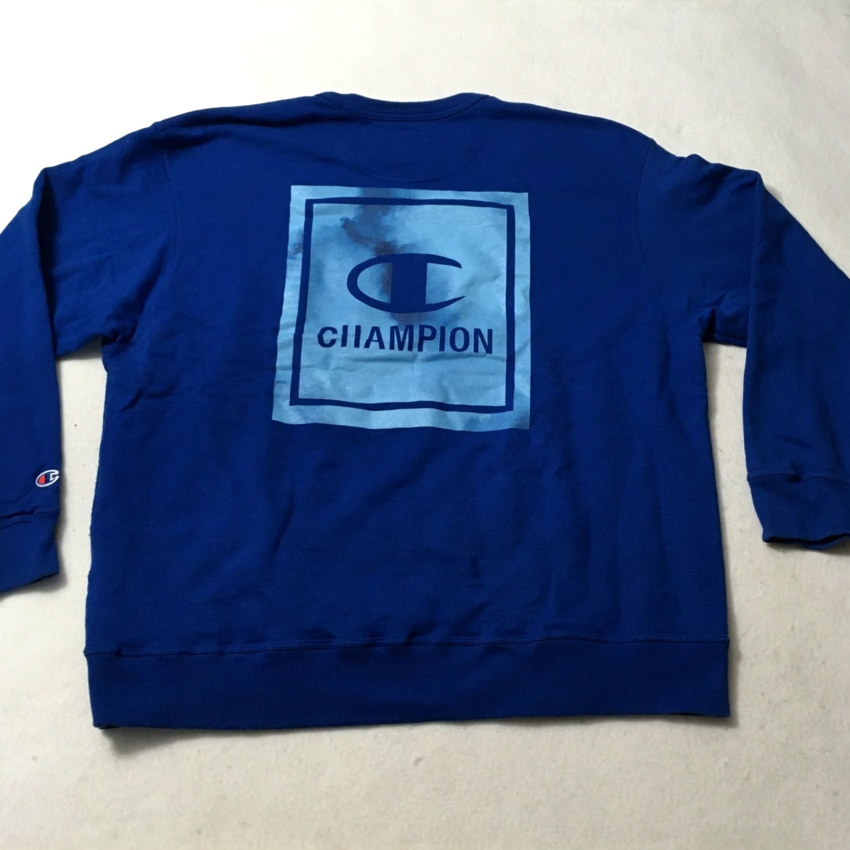 Champion VINTAGE Champion Sweatshirt Mens 2XL Blue Logo Athletic Wear 90s VTG Pullover Crew Neck Long Sleeve Size US XXL / EU 58 / 5 - 8 Thumbnail