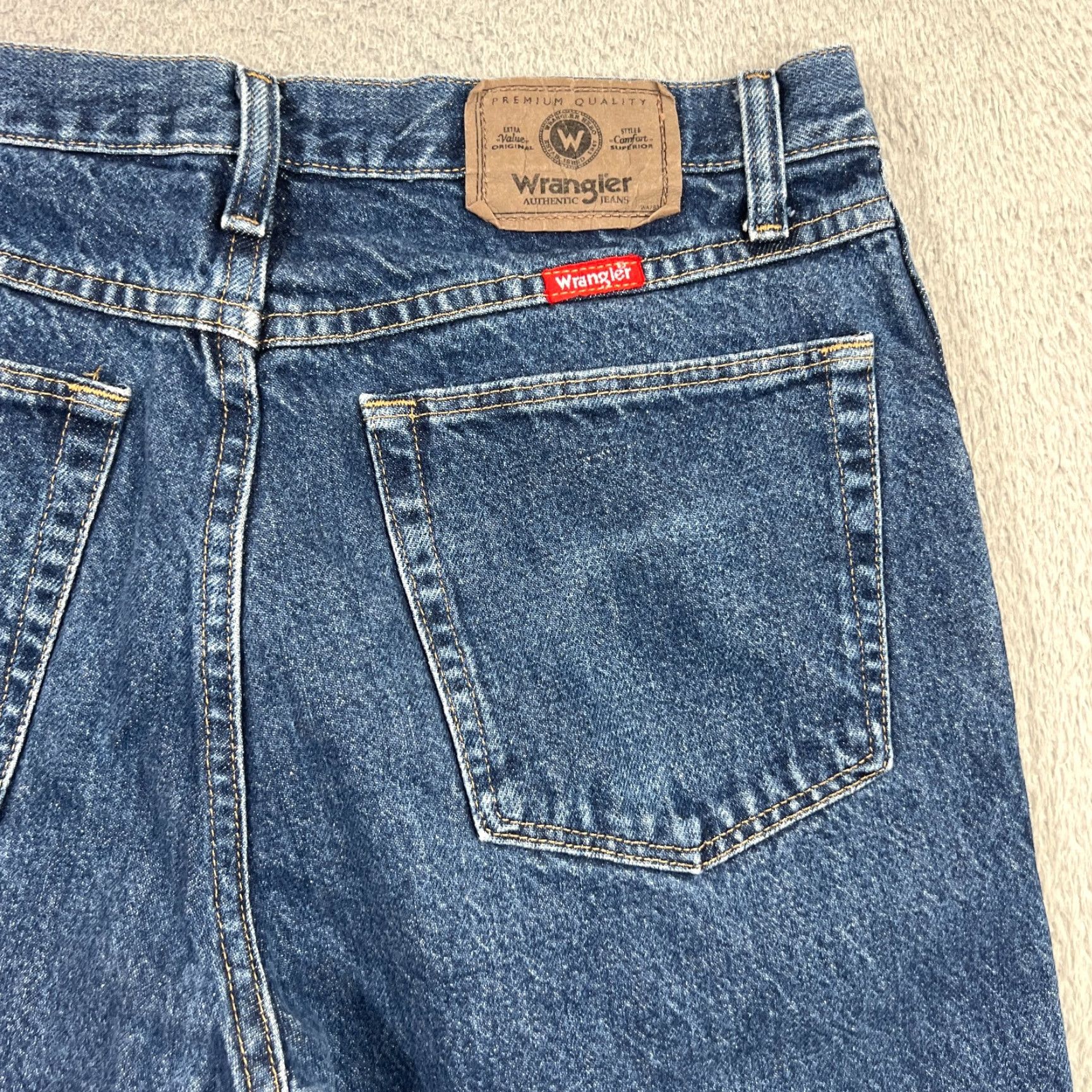 Wrangler Wrangler Button Embroidered Denim Bermuda Shorts Men's 32 Dark Wash Jorts American Grunge Size US 32 / EU 48 - 7 Thumbnail