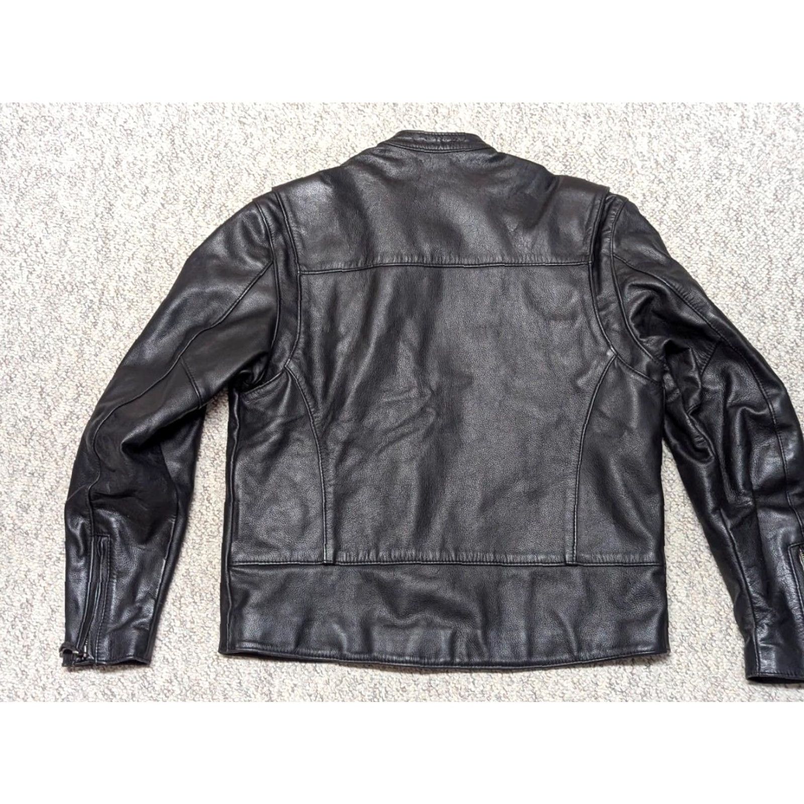 Harley Davidson VINTAGE Harley-Davidson Motorcycle Jacket Cafe Racer Leather Black M Mens US Made Size US M / EU 48-50 / 2 - 2 Thumbnail