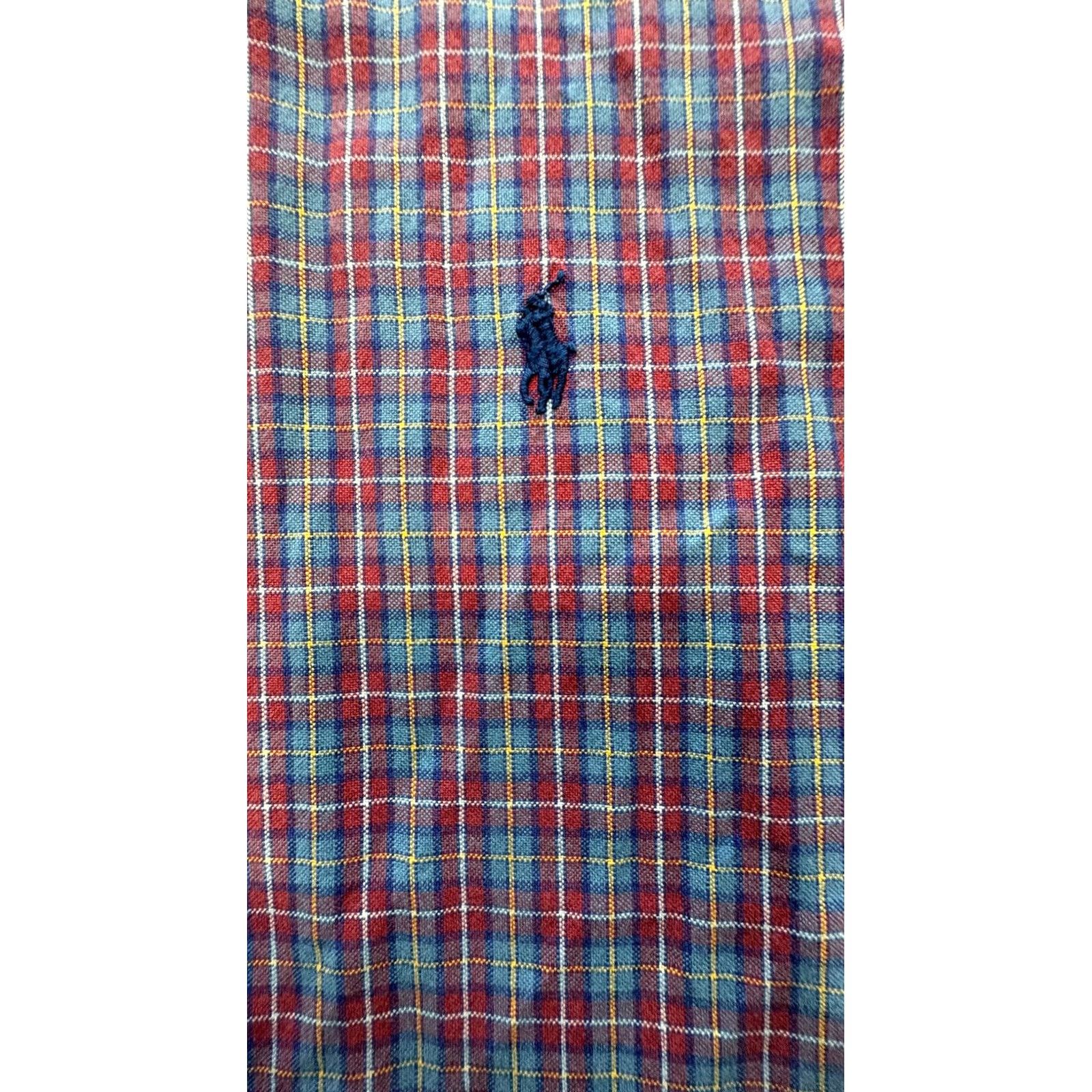Ralph Lauren VINTAGE Ralph Lauren Long Sleeve Button-Up Mens 3XB Plaid Shirt 100% Cotton 1618 Size US XXL / EU 58 / 5 - 3 Thumbnail