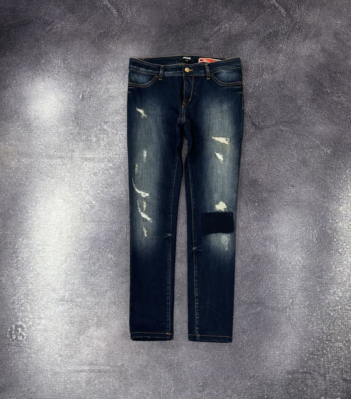 Just Cavalli Just Cavalli Chic Women’s Y2K Ripped Denim Avant Garde Jeans Size 28" / US 6 / IT 42 - 1 Thumbnail