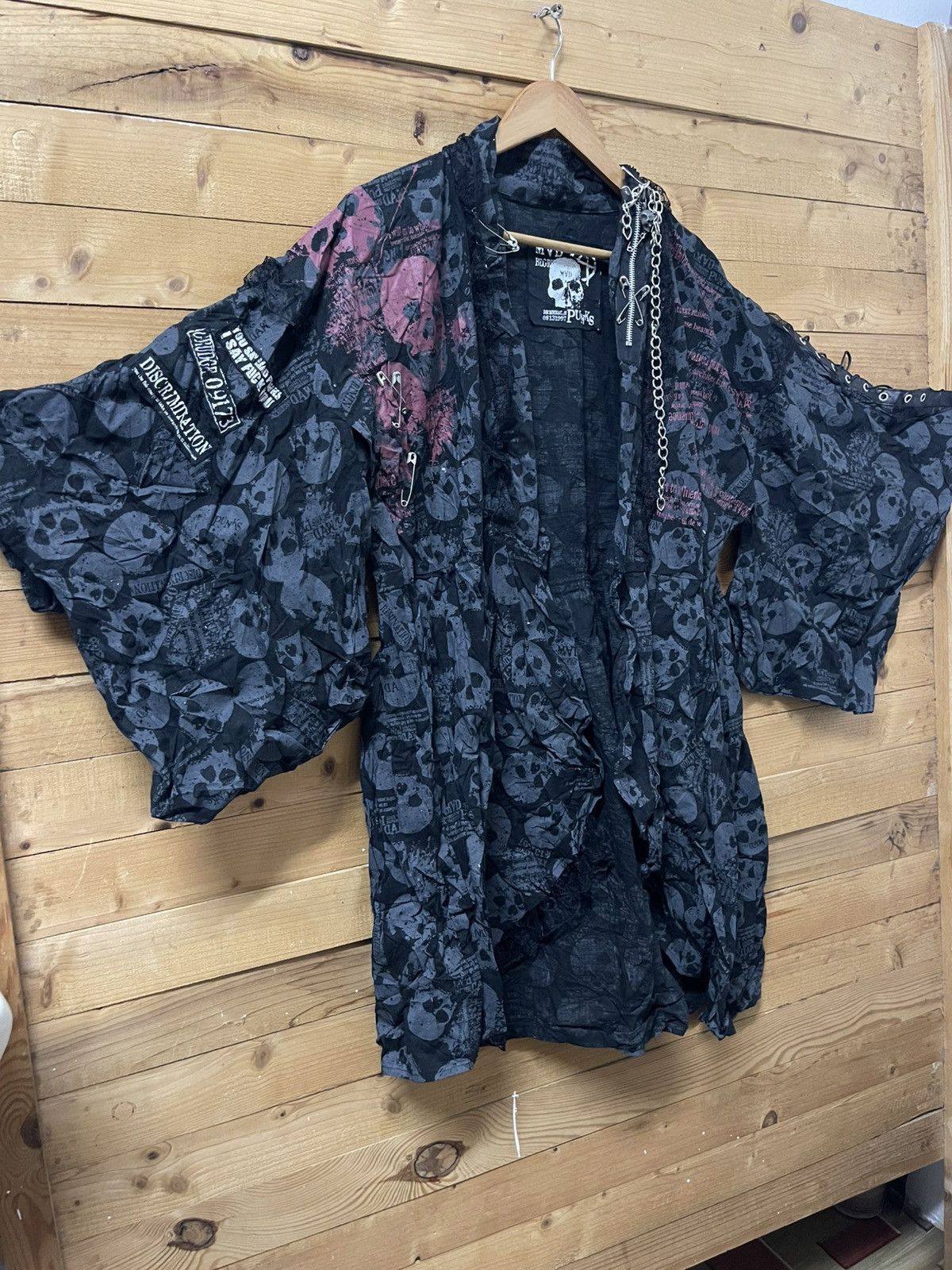 Japanese Brand Seditioneries mad punk full print skull kimono Size L / US 10 / IT 46 - 2 Thumbnail
