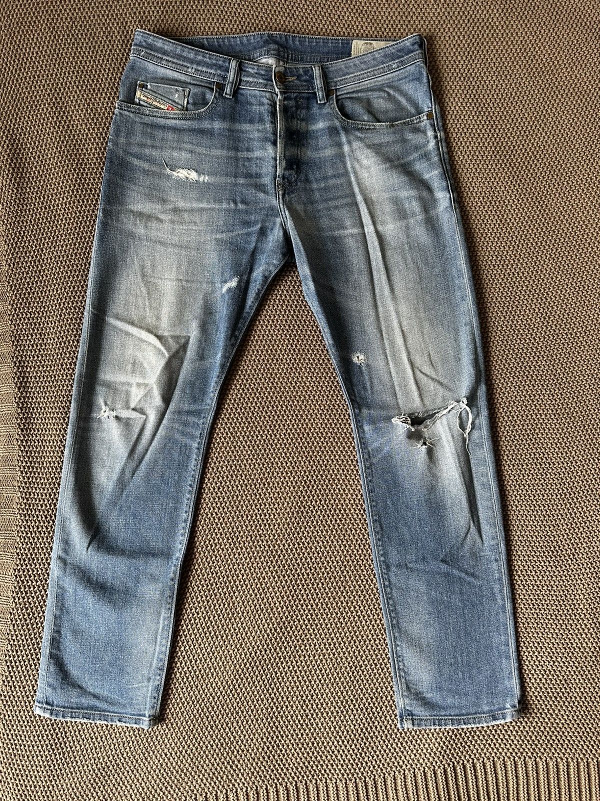 Diesel Distressed Slim Taper Jeans 32x30 Size US 32 / EU 48 - 2 Thumbnail