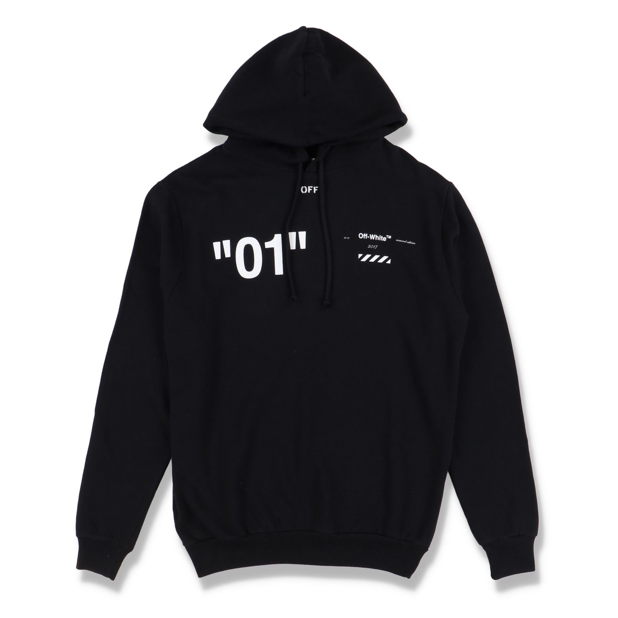 Off-White Black Diagonals Logo Hoodie Size US S / EU 44-46 / 1 - 1 Thumbnail