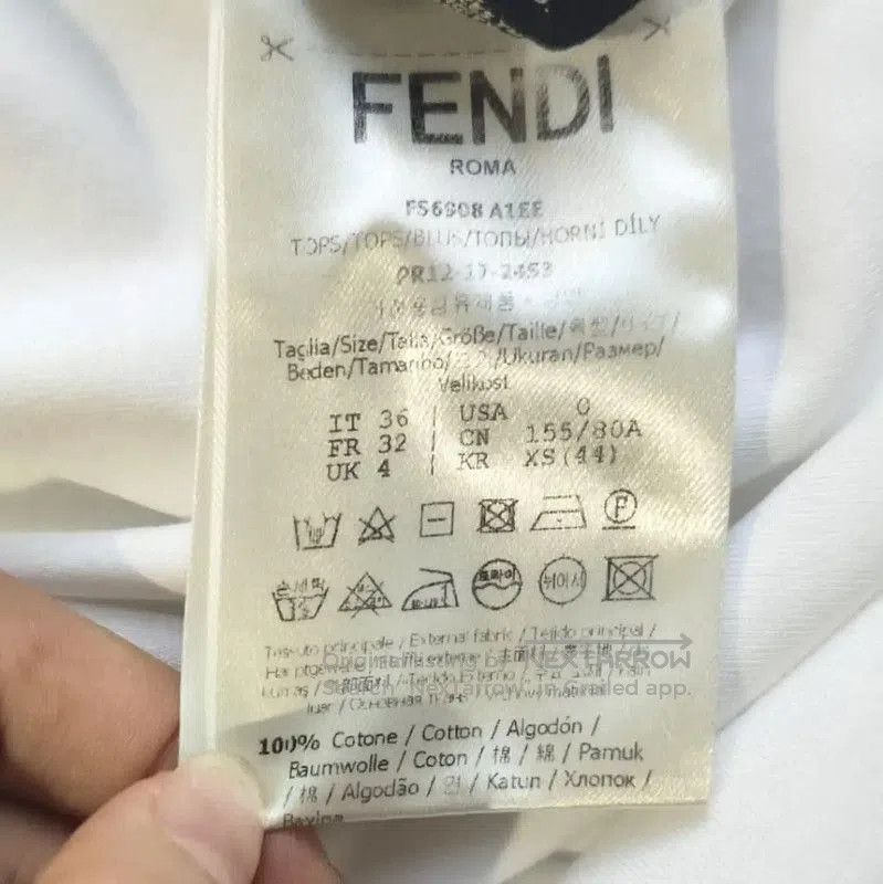 Fendi Fendi White Cotton XS Women's T-Shirt . Size XS / US 0-2 / IT 36-38 - 5 Thumbnail