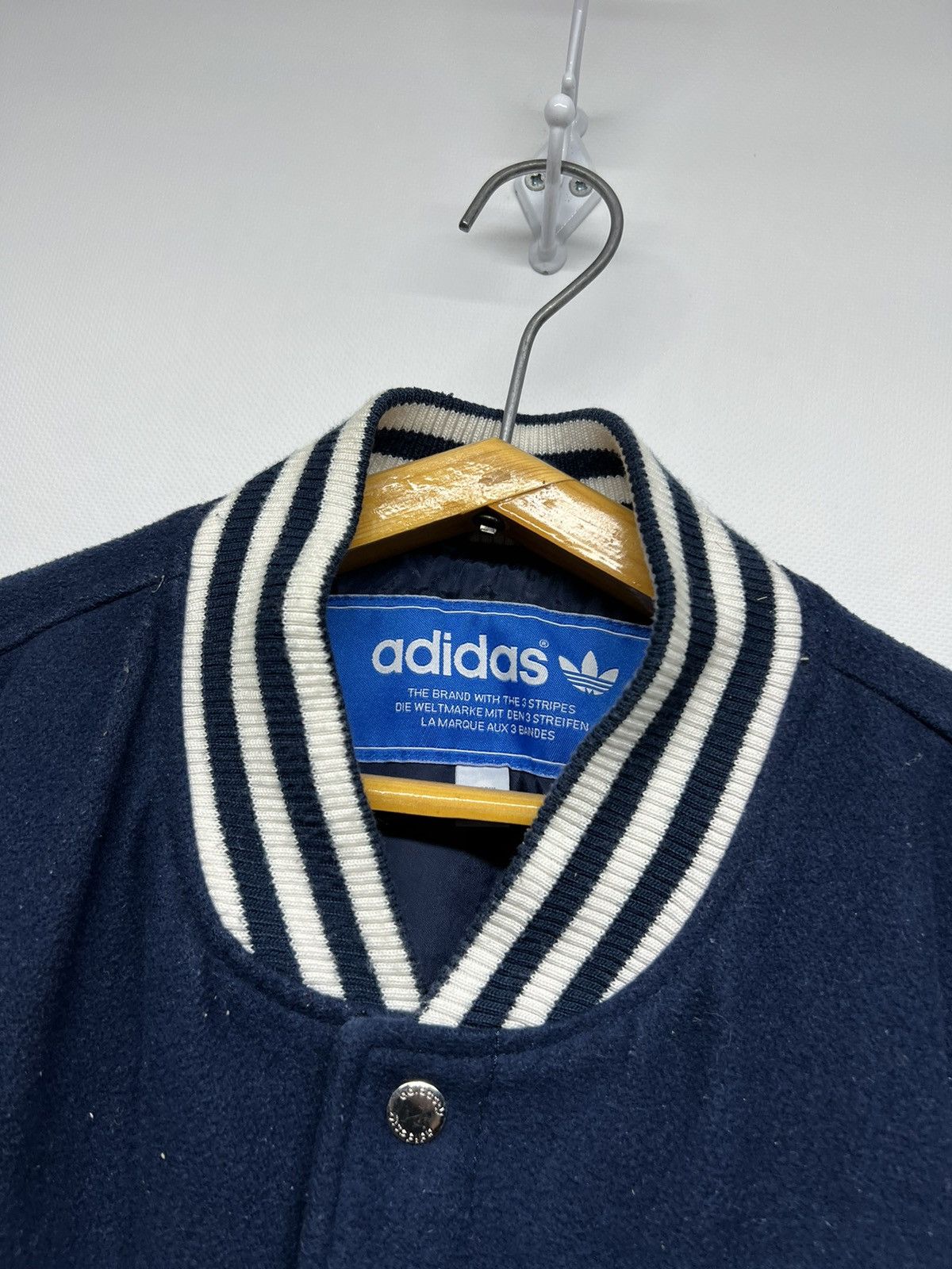 Vintage Vintage Adidas Wool/Nylon Varsity Jacket 00’s Size US XL / EU 56 / 4 - 15 Thumbnail