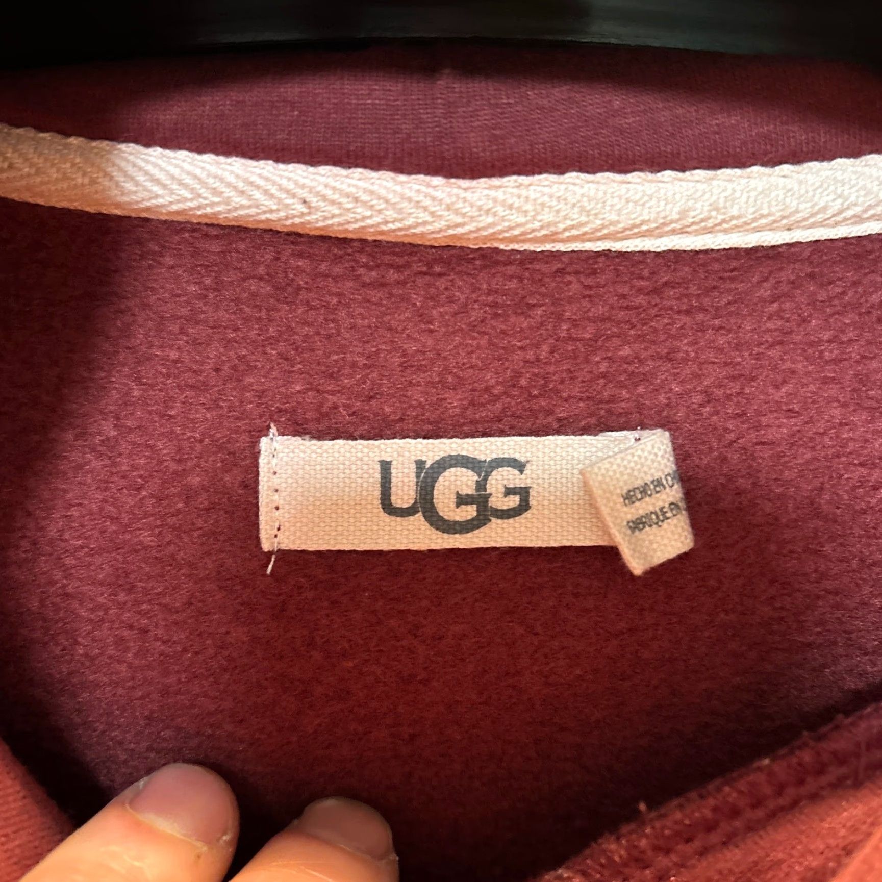 Ugg UGG Dress Hoodie Sweater XL Womens Burgundy Red Fleece Pullover Long Sleeve Drawstring Casual Women’s Knit Size XL / US 12-14 / IT 48-50 - 4 Thumbnail