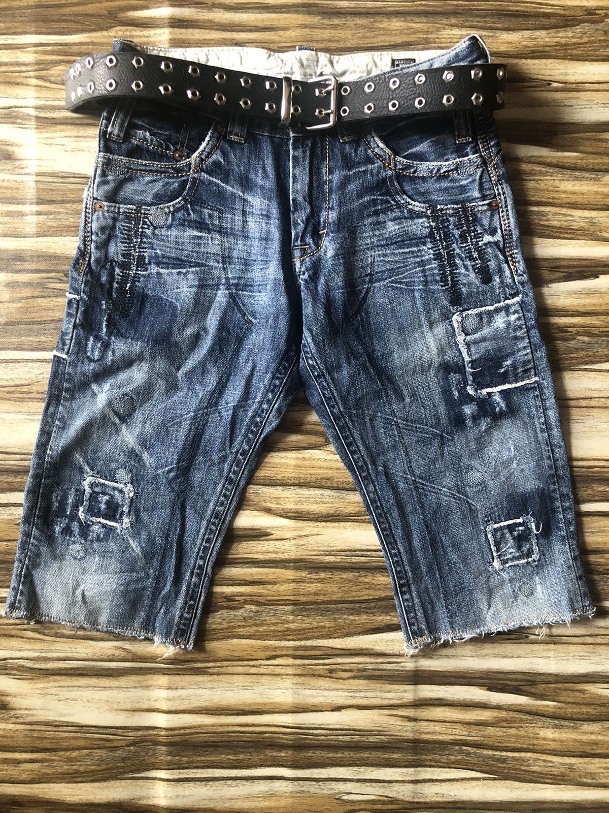 Japanese Brand × Kapital × Le Grande Bleu (L.G.B.) Vtg Y2K bartack patchwork sashiko boro opium kapital Size US 32 / EU 48 - 1 Thumbnail