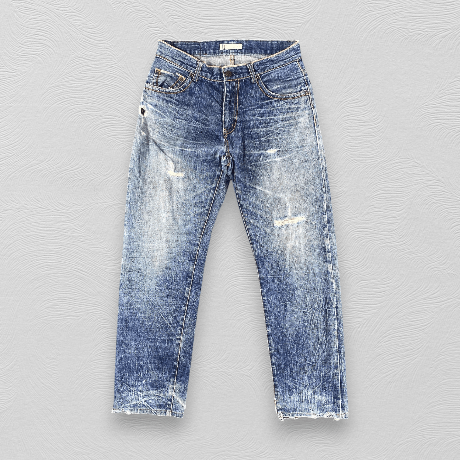 Global Work Selvedge Jeans Distress Redline Denim KJ3425