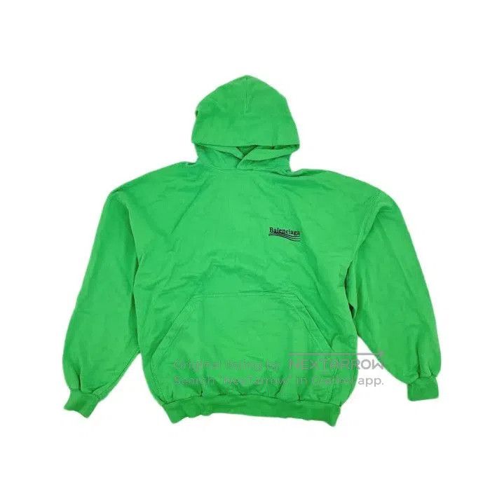 Balenciaga Balenciaga Logo Print Oversized Hoodie in Green. Size US L / EU 52-54 / 3 - 2 Thumbnail