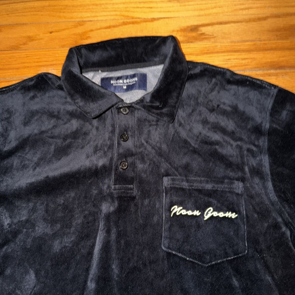 Noon Goons Noon Goons Velour Long Sleeve Polo Shirt Black Size US M / EU 48-50 / 2 - 3 Thumbnail
