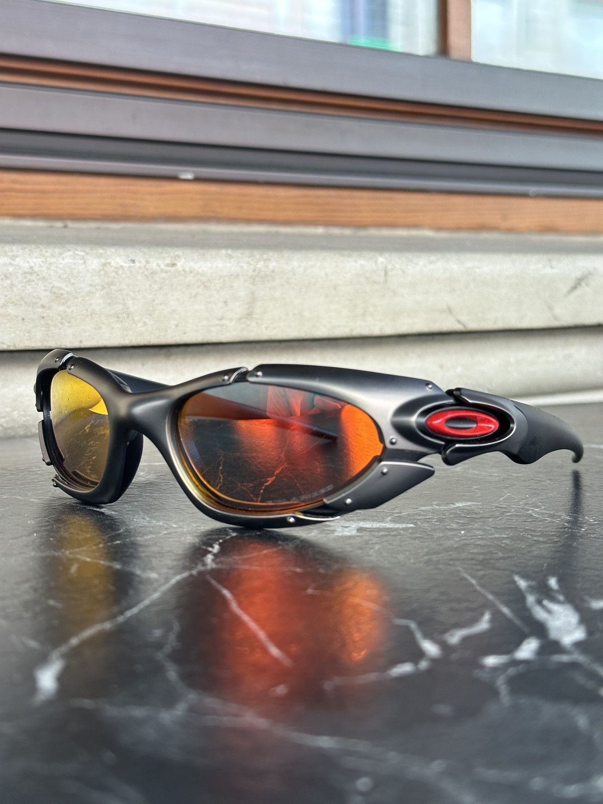 Oakley × Streetwear Vintage Oakley Sunglasses Grey Metal