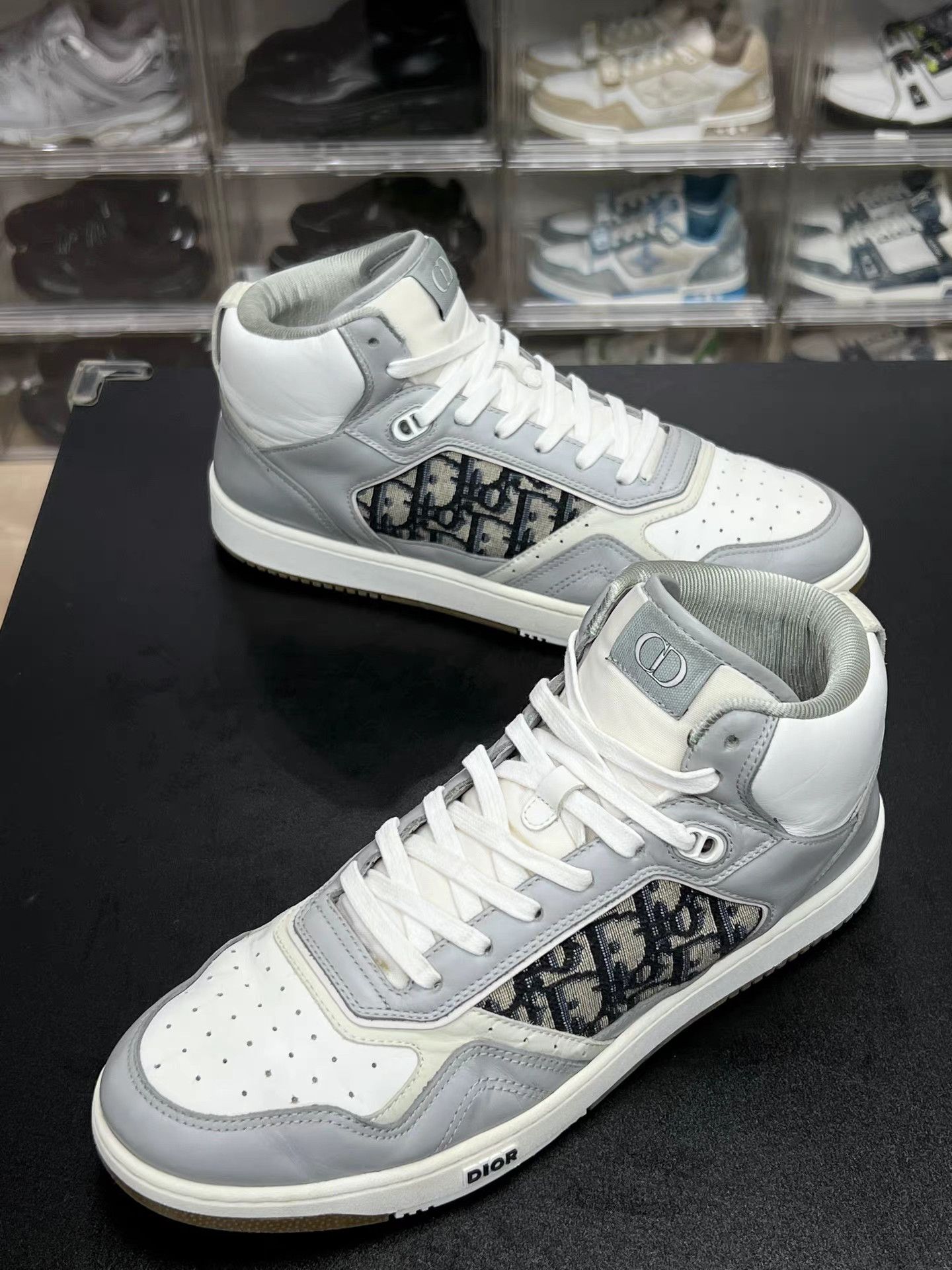 Dior DIOR B27 High-Top Gray White K15 Size US 11 / EU 44 - 1 Thumbnail