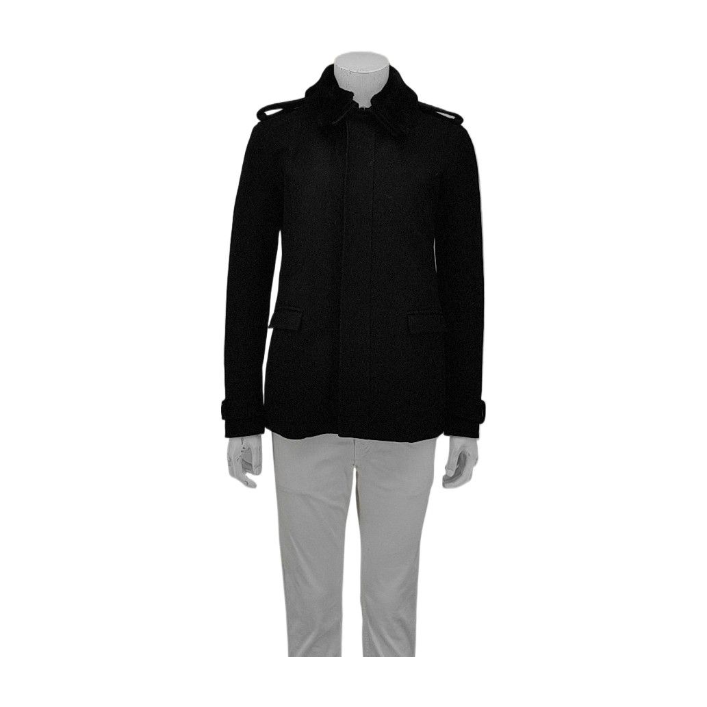 Dior Dior Homme Black Wool Overcoat 46 Size US S / EU 44-46 / 1 - 1 Thumbnail