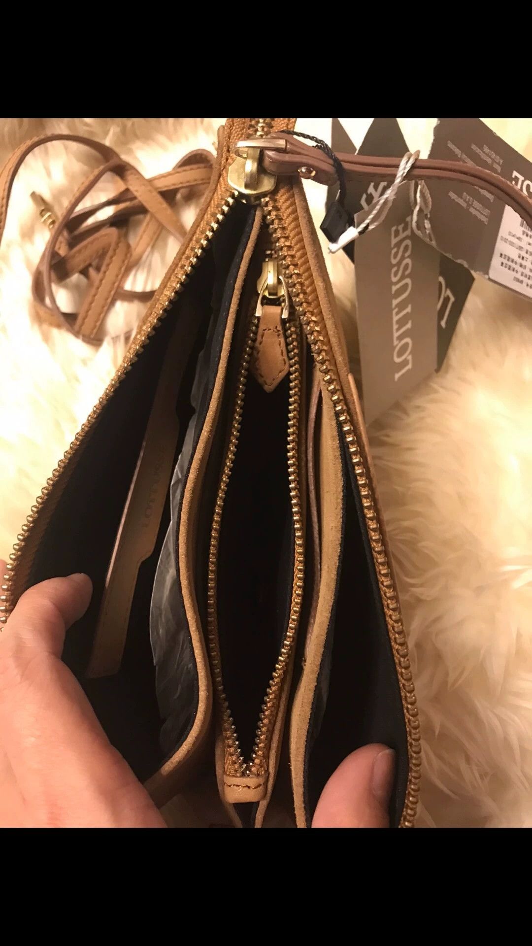 Other LOTTUSSE Full-Grain Leather Brown Double Layer Crossbody Bag Size ONE SIZE - 4 Thumbnail