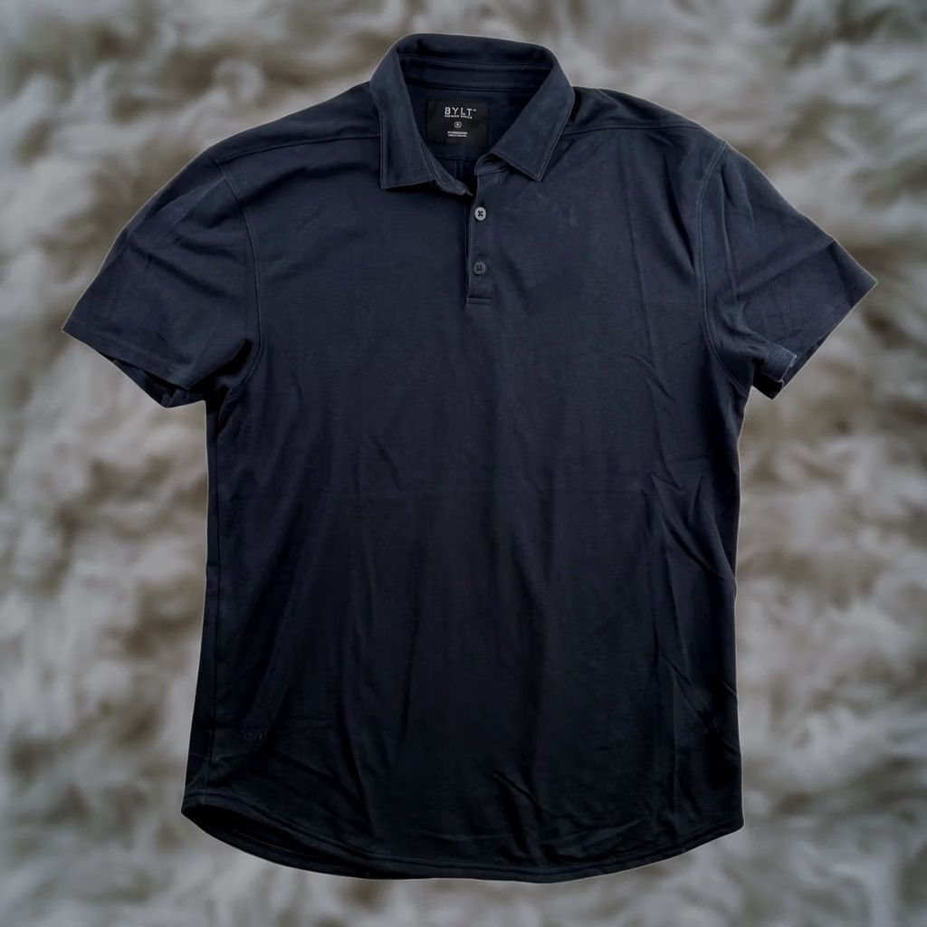 Vintage BYLT Polo Shirt Blue XL Men’s Short Sleeve Button Collared Cotton/Polyester Blend Shirt Size US XL / EU 56 / 4 - 1 Thumbnail