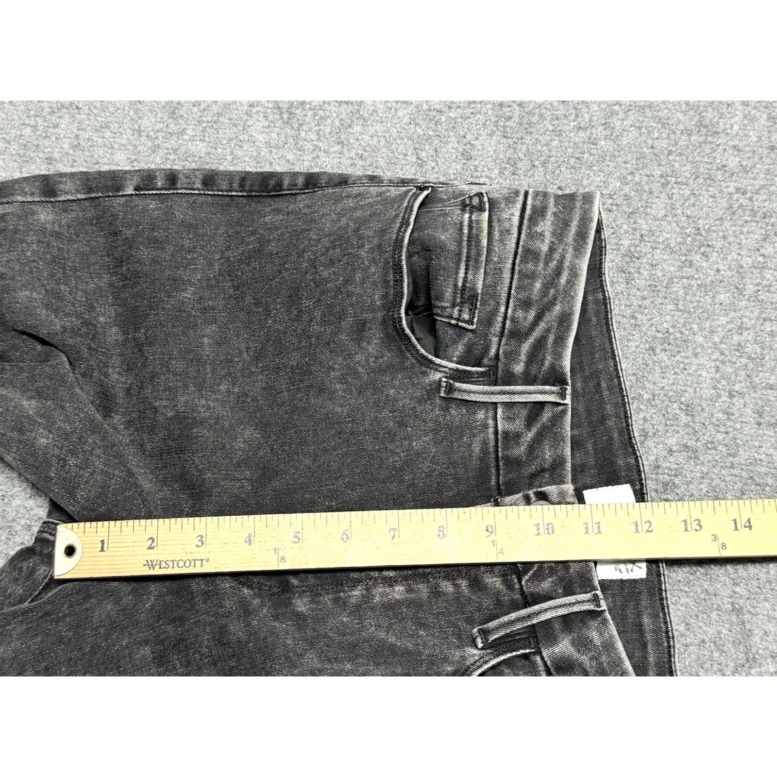 Frame FRAME Le Crop Mini Boot Jeans Womens 30 Black Distressed Denim 5-Pocket Cropped Regular Stretch Modern Vintage: No N/A Size 30" / US 8 / IT 44 - 7 Thumbnail