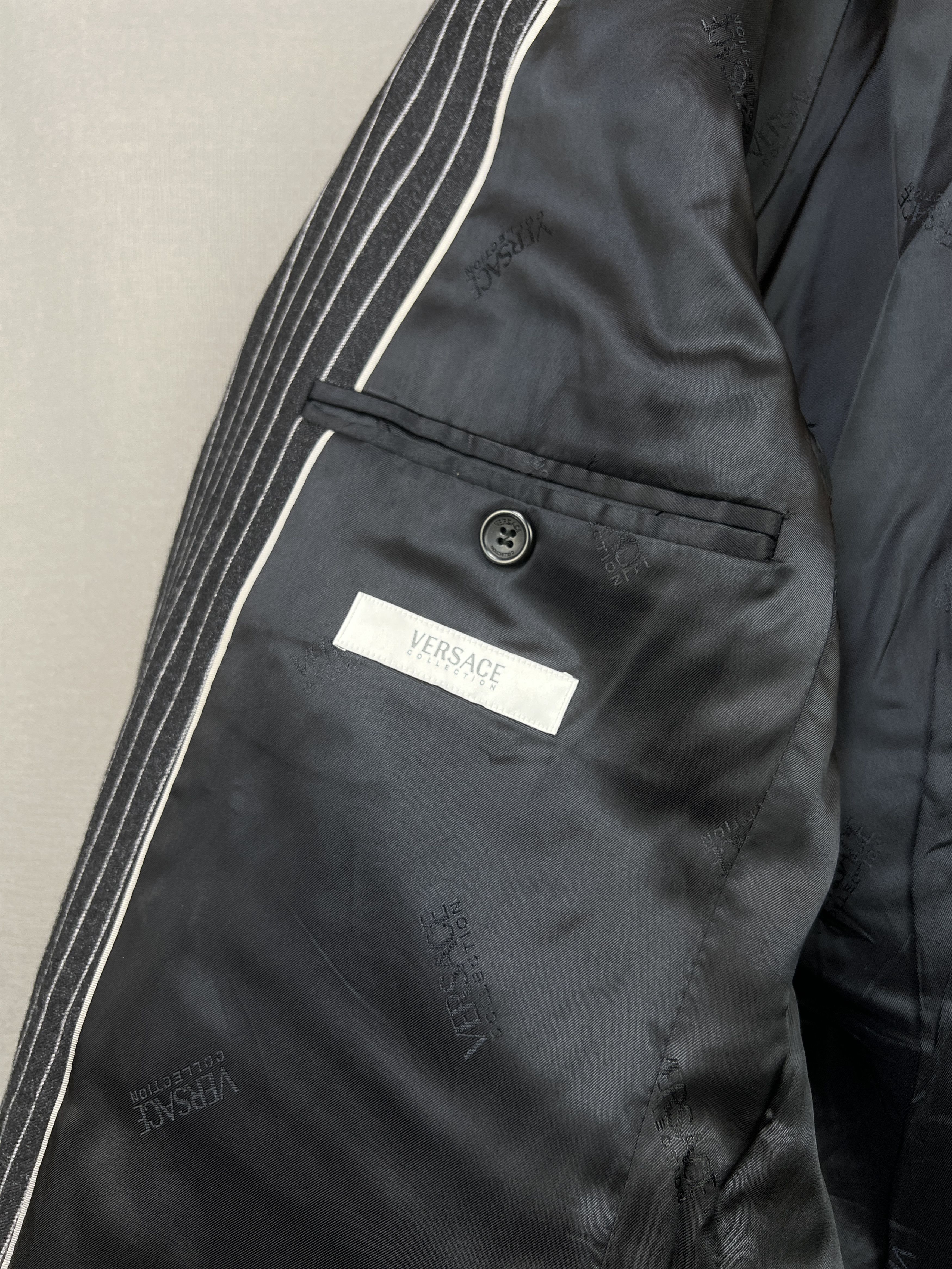 Versace Versace Collection Striped 2 Piece Wool/Silk Suit Size 50R - 6 Thumbnail