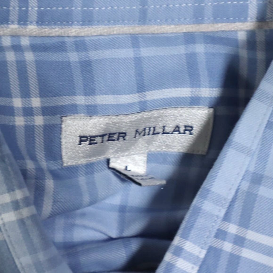 Peter Millar Peter Millar Yates Summer Soft Cotton Plaid Long Sleeve Button Up Shirt Blue Men's L Size US L / EU 52-54 / 3 - 5 Thumbnail