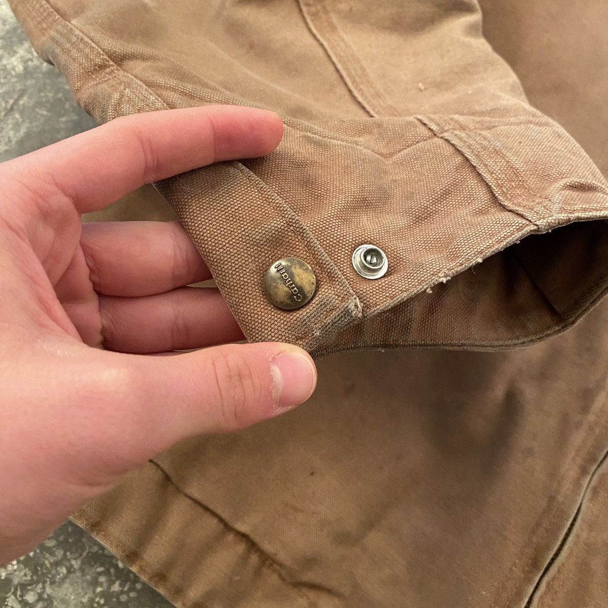Carhartt 90s Vintage Carhartt Detroit Work Trashed Jacket J97 BRN Size US L / EU 52-54 / 3 - 16 Thumbnail
