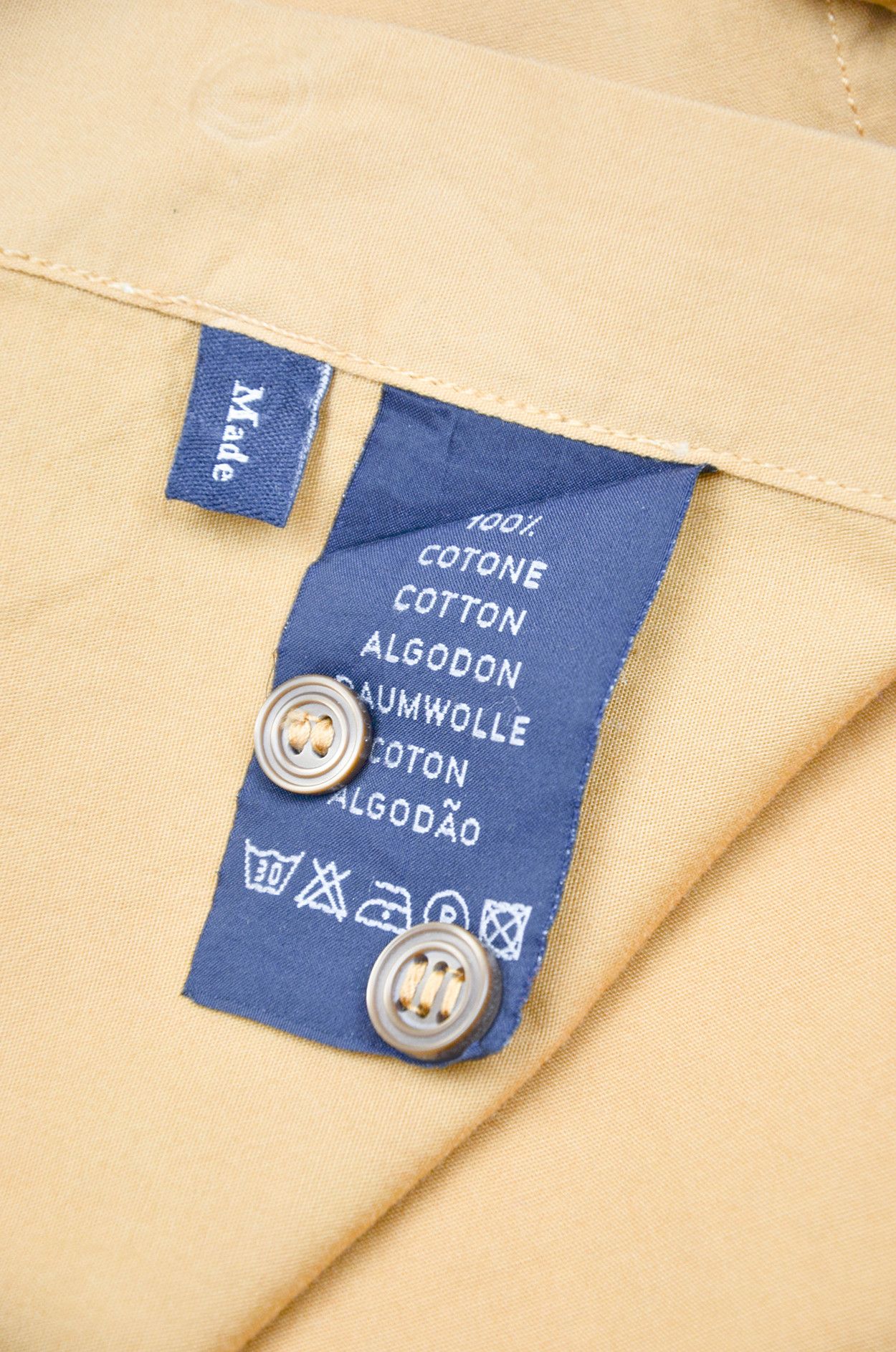 Ermenegildo Zegna Ermenegildo Zegna Sand Cotton Italian Minimal Overshirt S Size US S / EU 44-46 / 1 - 11 Thumbnail