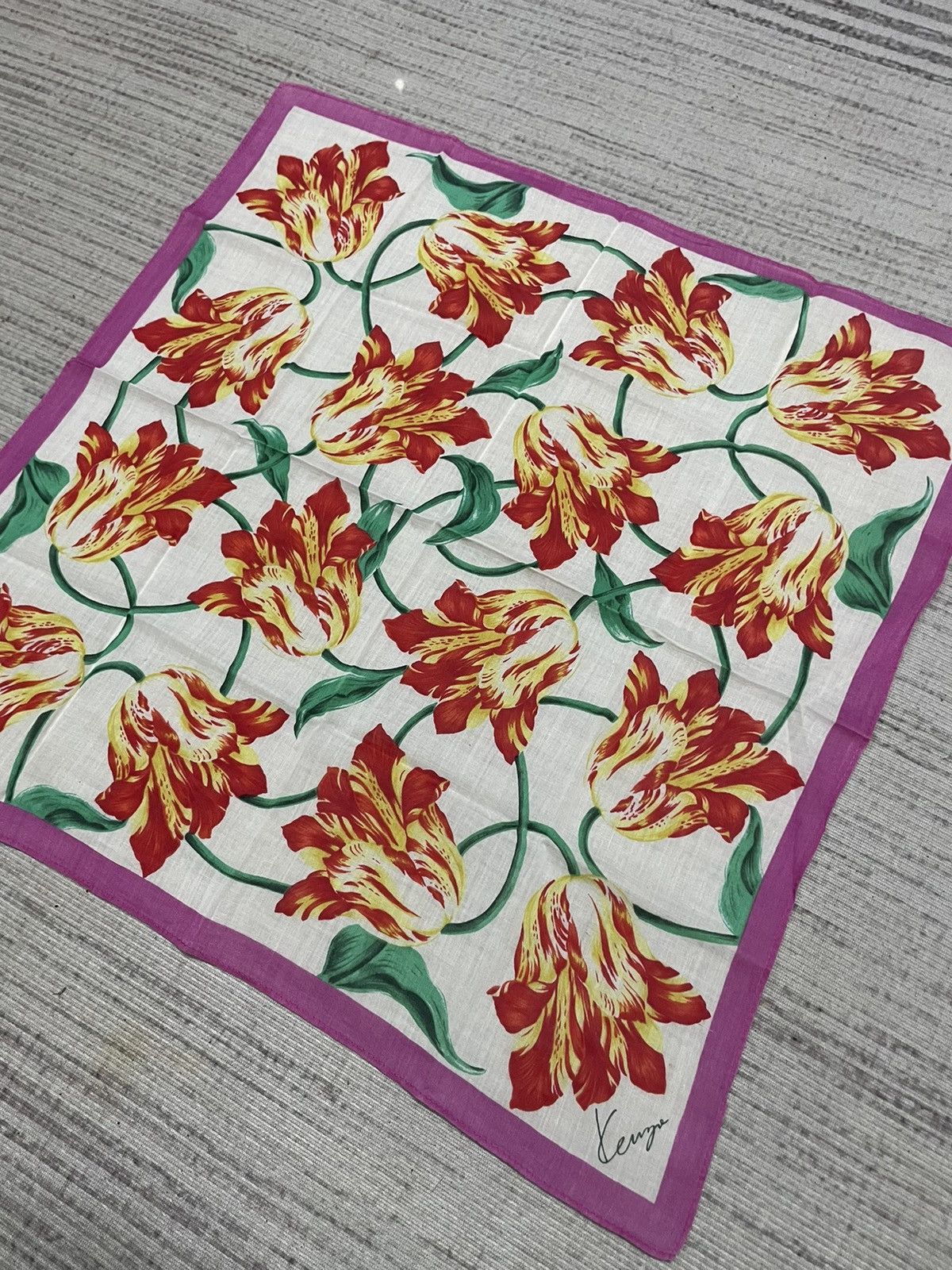 Kenzo Vintage Kenzo handkerchief bandana pocket square Size ONE SIZE - 2 Thumbnail