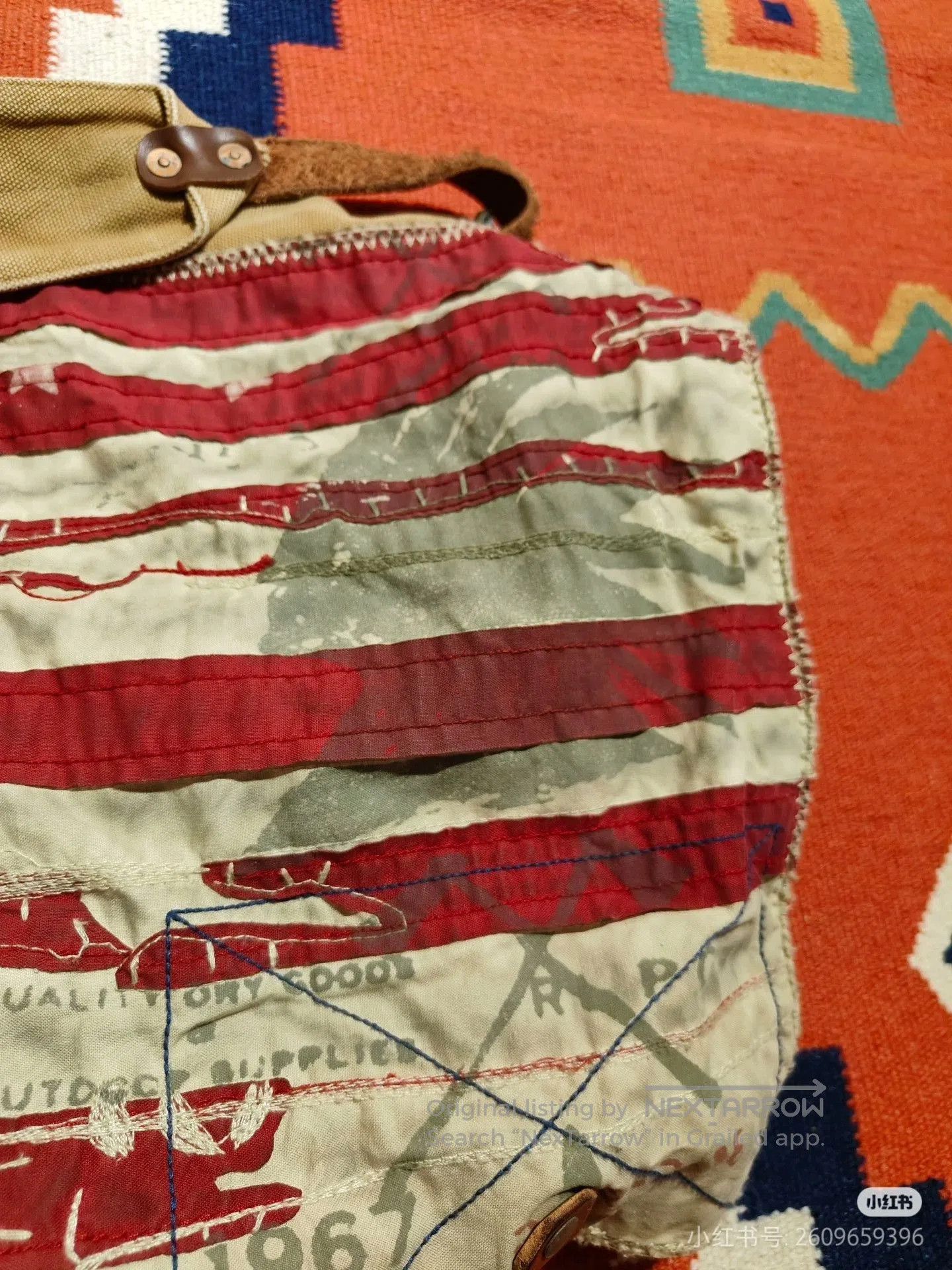 RRL Ralph Lauren Ralph Lauren Vintage American Flag Backpack. Size ONE SIZE - 5 Thumbnail